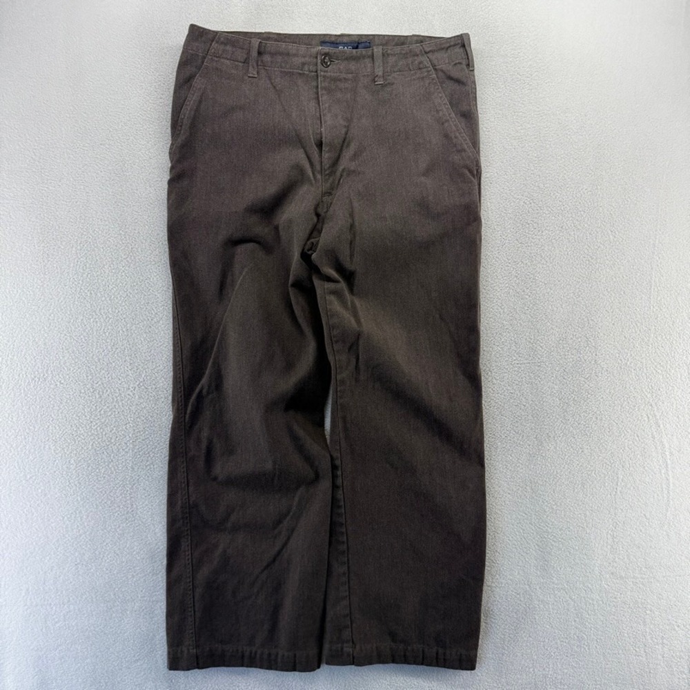 Vintage Gap Pants Mens 33x30 fit 32x28 Brown Chino Trousers Loose Baggy Work y2k